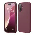 Elago силиконовый чехол для iPhone 16, Soft silicone (Liquid) Burgundy