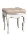 Банкетка Ля Нэж скамья прикроватная Прованс белые деревянные ножки обита бархатной тканью