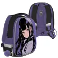 Школьный рюкзак с анатомической спинкой «Аниме», 35х26х13 см, сиреневый, EVA, светоотражатели