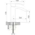 Смеситель для раковины Rose R15T R1501T, оружейная сталь