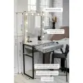 Высокая гримерная станция с ящиком LOFT зеркало в раме цемент