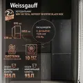 Холодильник Weissgauff WRK 185 Total NoFrost Inverter Black Inox, инвертор, полный NO FROST, Общий объём 310 л