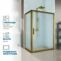 Душевой уголок GWMPKB019R 75x100 см, цвет фурнитуры бронзовый, стекло матовое закаленное 6 мм