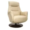 Электро-реклайнер Relax Zero Electro, обивка кожа, цвет бежевый