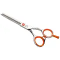 TAYO Филировочные парикмахерские Ножницы TAYO ORANGE TQ53555S 5,5, 35 зубцов