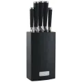 Набор ножей из нержавеющей стали 6 предметов Kamille KM-5132 (5 ножей на подставке) (черный)