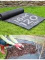 Геотекстиль от сорняков для сада и дорожек 120гр/м2, размер 10х1,6 м, цвет черный