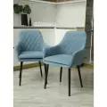 Комплект стульев для кухни Ар-Деко голубой, стулья кухонные 2 штуки