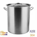 Кастрюля (котел) 30 литров из нержавеющей стали AISI304 с ТРС (тройное дно) для индукции