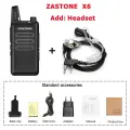 Портативная рация Zastone X6 400-470 МГц 16 каналов, Add Headset
