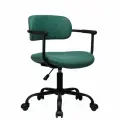 Кресло компьютерное офисное Eco-Office KOLIN W-231, стул крутящийся на колесиках, Сине-зелёная ткань