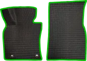 Коврики ЕВА для Toyota Camry XV70 (2017-2022) / Тойота Камри XV70 / Черные соты / Зеленый кант / Комплект 2 шт.
