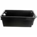 Мясной ящик Тара. ру п/э, сплошной, 600x400x200 мм, цв. черный 1 шт.