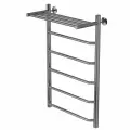Полотенцесушитель-лесенка водяной 80х50 см (подключение 1/2' Внутренняя резьба, 5 перекладин + полка)