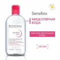 BIODERMA Мицеллярная вода для очищения нормальной и чувствительной кожи лица Sensibio H2O, 500 мл