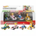 Машинка Mattel Hot Wheels Mario Kart Vehicle 4-Pack, Yoshi+Princess Peach+Mario+Orange Shy Guy
