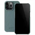 Кожаный чехол накладка Melkco для Apple iPhone 14 Pro (6.1) - Snap Cover, голубой