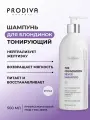 Оттеночный шампунь для волос тонирующий против желтизны для блондинок профессиональный бессульфатный, 500 мл