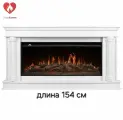 Электрокамин Olympia белый с очагом Electrolux EFP/P-4220LS(яркое пламя, пульт, звук, обогрев)