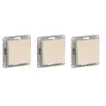 Выключатель 1-клавишный Schneider Electric/Systeme Electric AtlasDesign, сх.1, 10АХ, механизм, бежевый ATN000211 (комплект 3 шт.)