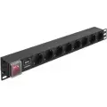 Блок розеток Exegate ServerPro PDU-19H807 Al-8S-EU2-SW-SPD1 (EX280846RUS)