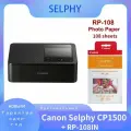 Фотопринтер Canon Selphy CP1500 black + картридж с чернилами RP-108IN/108 шт. беспроводная печать, официальный оригинал