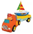 Kiddieland Развивающая игрушка машинка Трейлер с яхтой 36 см со звуком KID 047928.1