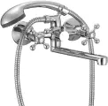 Cмеситель для ванны MILARDO Duplex DUPSB02M02, двухвентильный короткий, латунь, хром