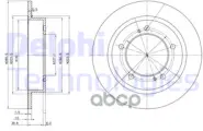 Диск тормозной Delphi SUZUKI JIMNY 1.3 98-/SAMURAI 88-/VITARA 1.6-1.9 88-98 передний компл 2шт Delphi арт. BG2584