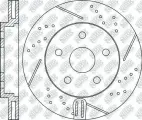 Диск тормозной перфорированный перед NIBK RN1557DSET