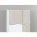 Есэндвич Лаворо Антресоль для шкафа двухстворчатого 80х50х52 см, левая (Белый/Анкор белый)