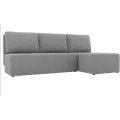 Угловой диван Поло, Рогожка, Серый, Угол правый, Ящик для белья, 200x130x85 см