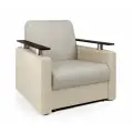 Кресло-кровать Шарм экокожа беж и шенилл беж