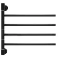 Полотенцесушитель электрический Energy I - G4 черный матовый, поворотные секции, скрытое/наружное подключение