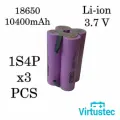 Аккумуляторная сборка 1s4p, 18650 3,7 Вольт, 3шт.