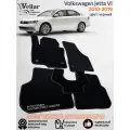 Ворсовые коврики в салон автомобиля Volkswagen Jetta VI /2010-2019/ коврики автомобильные в машину / Фольцваген Джетта 6