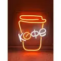 Неоновая вывеска Кофе с собой 20х30см