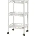 Этажерка PR-Keeplex Light на колесиках 3-х секцион, малая белое облако
