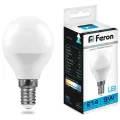 Лампа светодиодная Feron LB-550 25803, E14, G45 840 лм 90 Вт 6500 K 4 шт. дневной белый 6400 K 9 Вт 230 В 45 мм белый