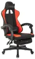 ZOMBIE Кресло игровое Zombie Weaver черный/красный ткань/эко. кожа с подголов. крестов. пластик подст. для ног пластик черный