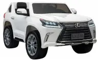 Электромобиль LEXUS LX 570 4WD, белый, управляется с с пульта и педали