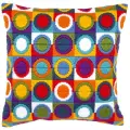 PN-0021380 Набор для вышивания гладью (подушка) Vervaco Varicolored Circles Многоцветные круги