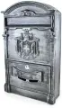 Почтовый ящик с замком уличный металлический для дома аллюр №4010B старое серебро