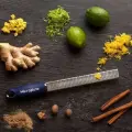 Терка Microplane Zester для сыра, цедры, имбиря и чеснока, профессиональная, нержавеющая сталь, темно-синяя
