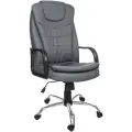 Компьютерное офисное кресло роскресла Patrick M (Хром) руководителя, обивка: экокожа, цвет: серый