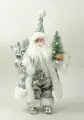 Фигурка декоративная Дед Мороз Зимний чародей, цвет серебро, высота 45 см, Country Artists