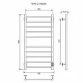 Полотенцесушитель электрический Ника Way-2 WAY-2 100/50 черн U черный