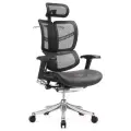 Кресло с подножкой FALTO FLY 2 (4D подголовник, подлокотники 6D(360), сетка, черный)