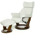Кресло реклайнер FALTO «Relax Piabora» белое, натуральная кожа