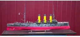 Крейсер Аврора, Россия 1903 год, модель корабля из бумаги, 600 мм, М.1:200